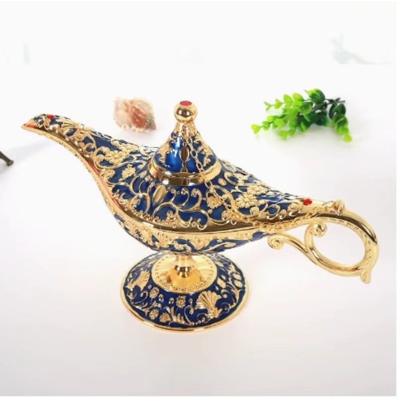 Collectible Vintage Lamps - Vintage Magical Legend Aladdin Genie โคมไฟสําหรับงานแต่งงานหน้าแรกตกแต่งตารางสะสมหายากคลาสสิกอาหรับเครื่องแต่งกาย