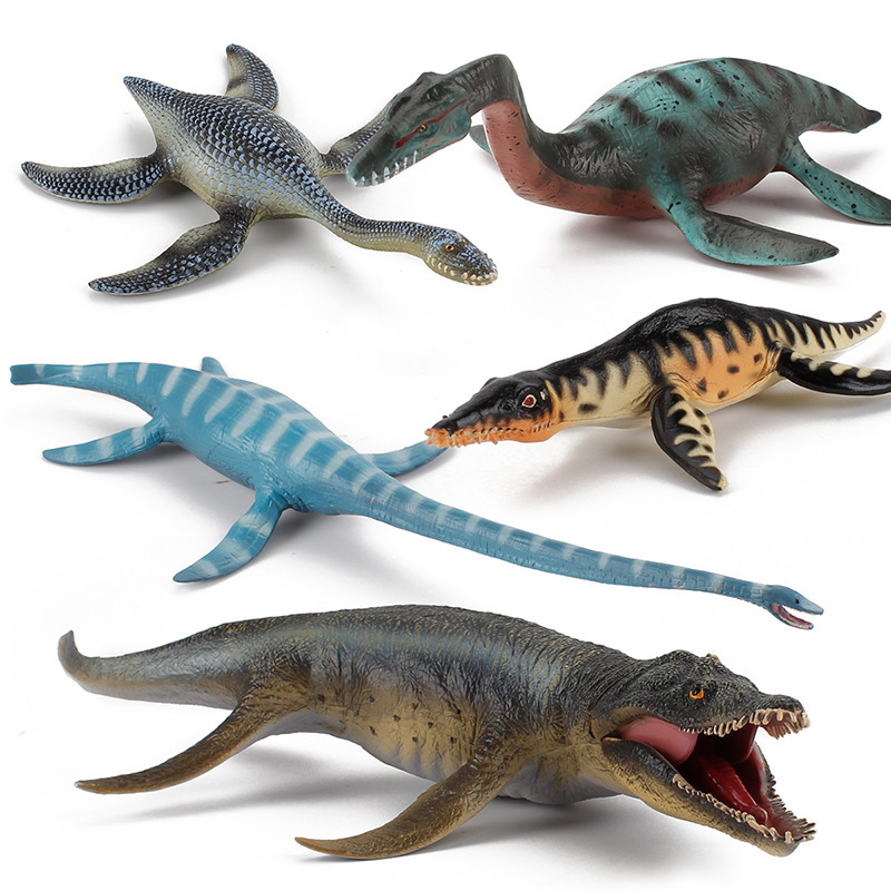 Vintage Collectible Toys - โมเดลไดโนเสาร์เพลซิโอซอร์สมจริง สมัยจูราสสิก ของเล่นไดโนเสาร์โบราณ ของขวัญคริสต์มาส
