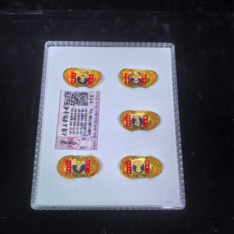 Vintage Collectible Coins - ชุดสะสมทองคำแท่ง, งานฝีมือทองแดงเคลือบทอง, เหรียญทองคำแท้, ทองคำแท่งขนาดเล็ก, อุปกรณ์ประกอบฉากภาพยนตร์โบราณ