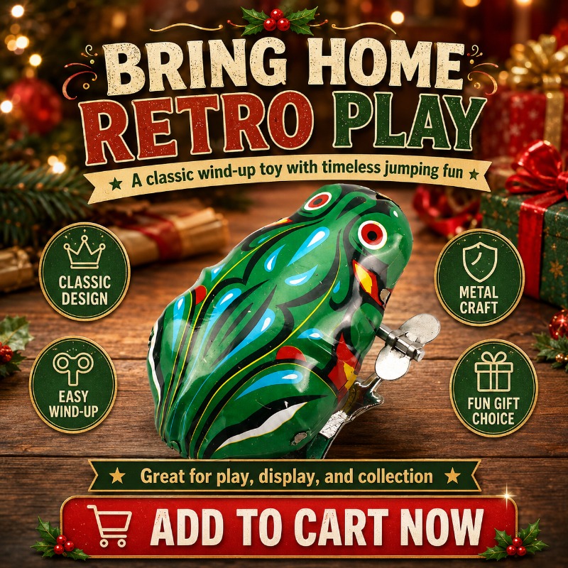 ของเล่นโลหะไขลานรูปกบกระโดดสไต - Vintage Collectible Toys บทวิจารณ์และราคา