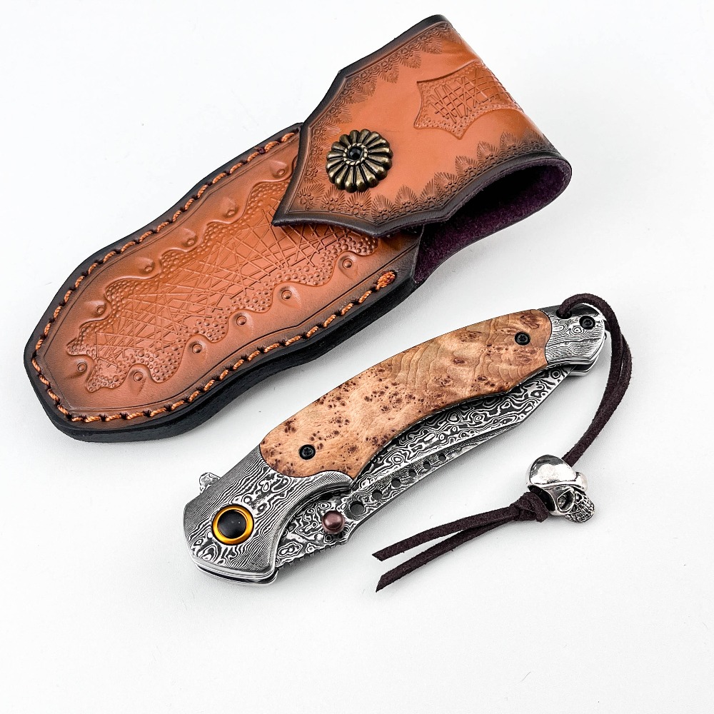 มีดพับลายดามัสกัสความแข็งสูง ม - Vintage Collectible Knives บทวิจารณ์และราคา