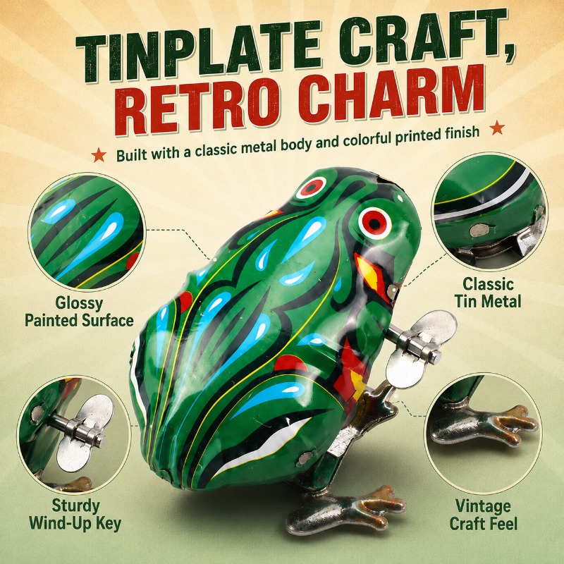 ของเล่นกลไกไขลานรูปกบโลหะวินเท - Vintage Collectible Toys บทวิจารณ์และราคา