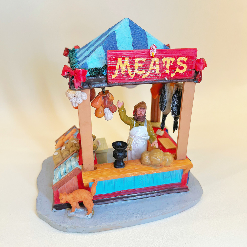 รูปปั้นเรซินร้านขายเนื้อสไตล์ย - Vintage Collectible Market บทวิจารณ์และราคา