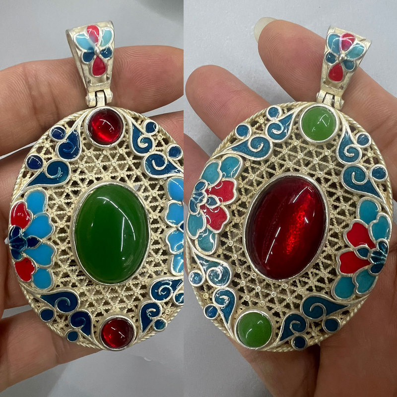 จี้เงินลายคลอยซอนเน่สไตล์วินเท - Vintage Collectible Market บทวิจารณ์และราคา