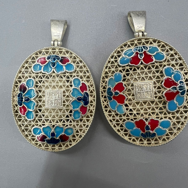 จี้เงินลายคลอยซอนเน่สไตล์วินเท - Vintage Collectible Market บทวิจารณ์และราคา