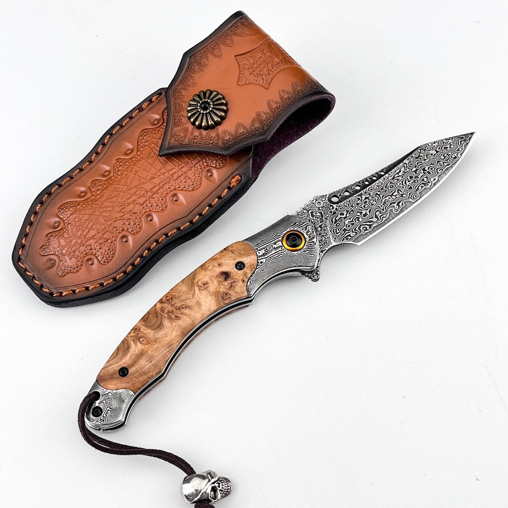 มีดพับลายดามัสกัส ความแข็งสูง  - Vintage Collectible Knives บทวิจารณ์และราคา