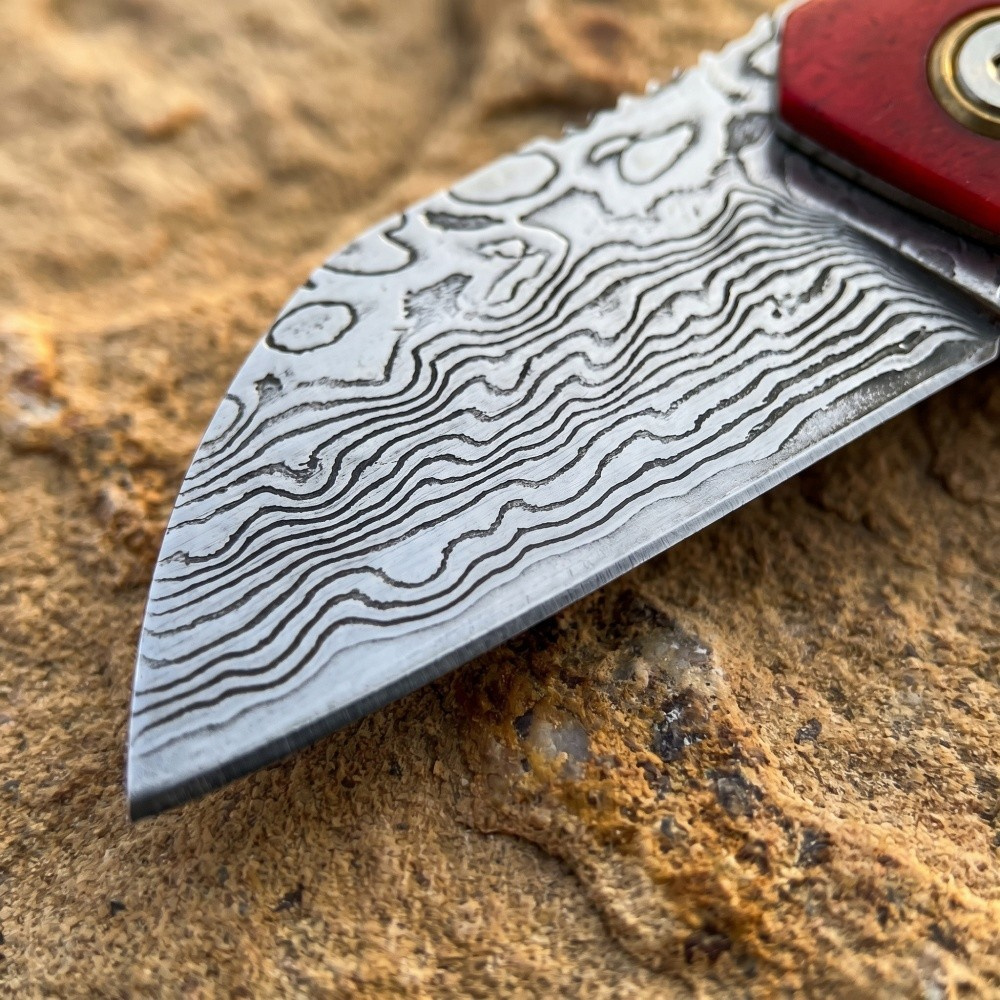 มีดพับ EDC วินเทจลายดามัสกัส,  - Vintage Collectible Knives บทวิจารณ์และราคา