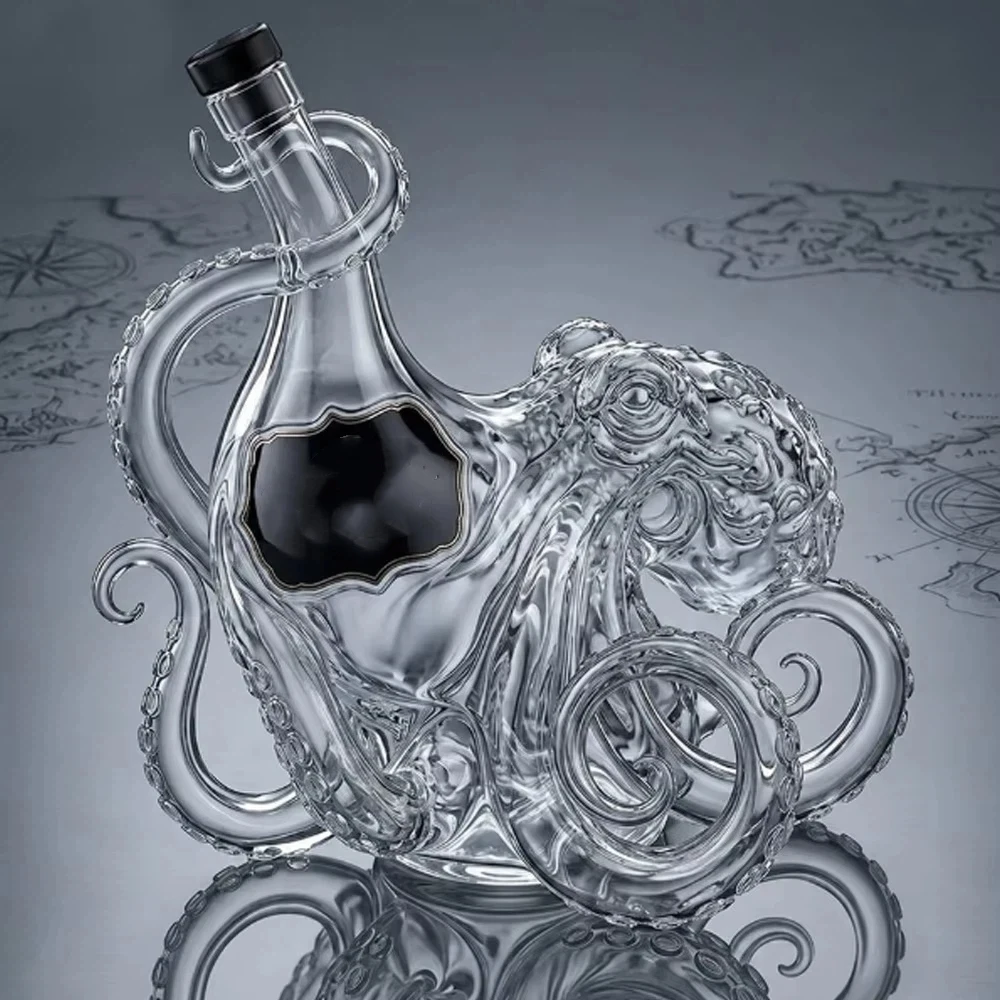 ขวดเหล้ารูปปลาหมึกคราเคนสไตล์ว - Vintage Collectible Glassware บทวิจารณ์และราคา