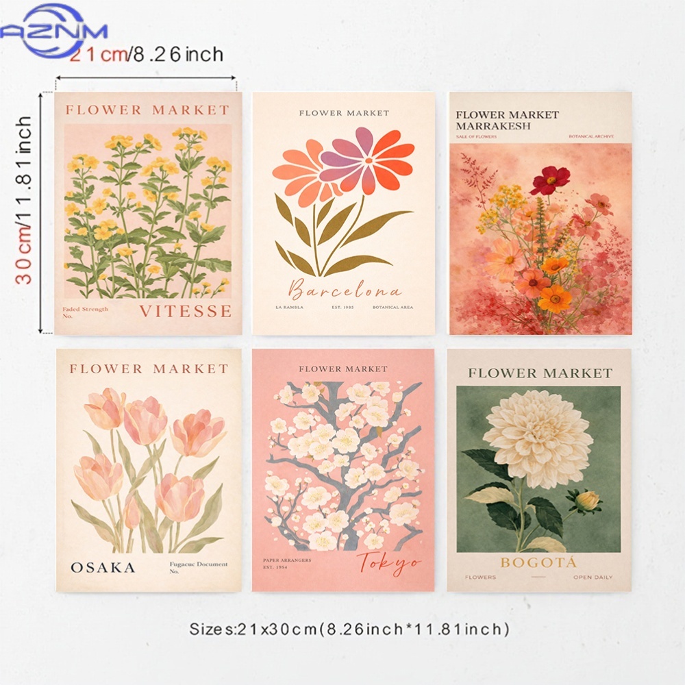 ชุดภาพพิมพ์บนผ้าใบ 6 ชิ้น ลายด - Vintage Collectible Market บทวิจารณ์และราคา